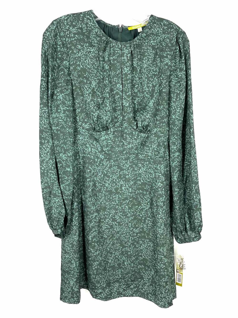 Gianni Bini Size 8 Green/Lt Blue Floral Keyhole NEW Designer Dress